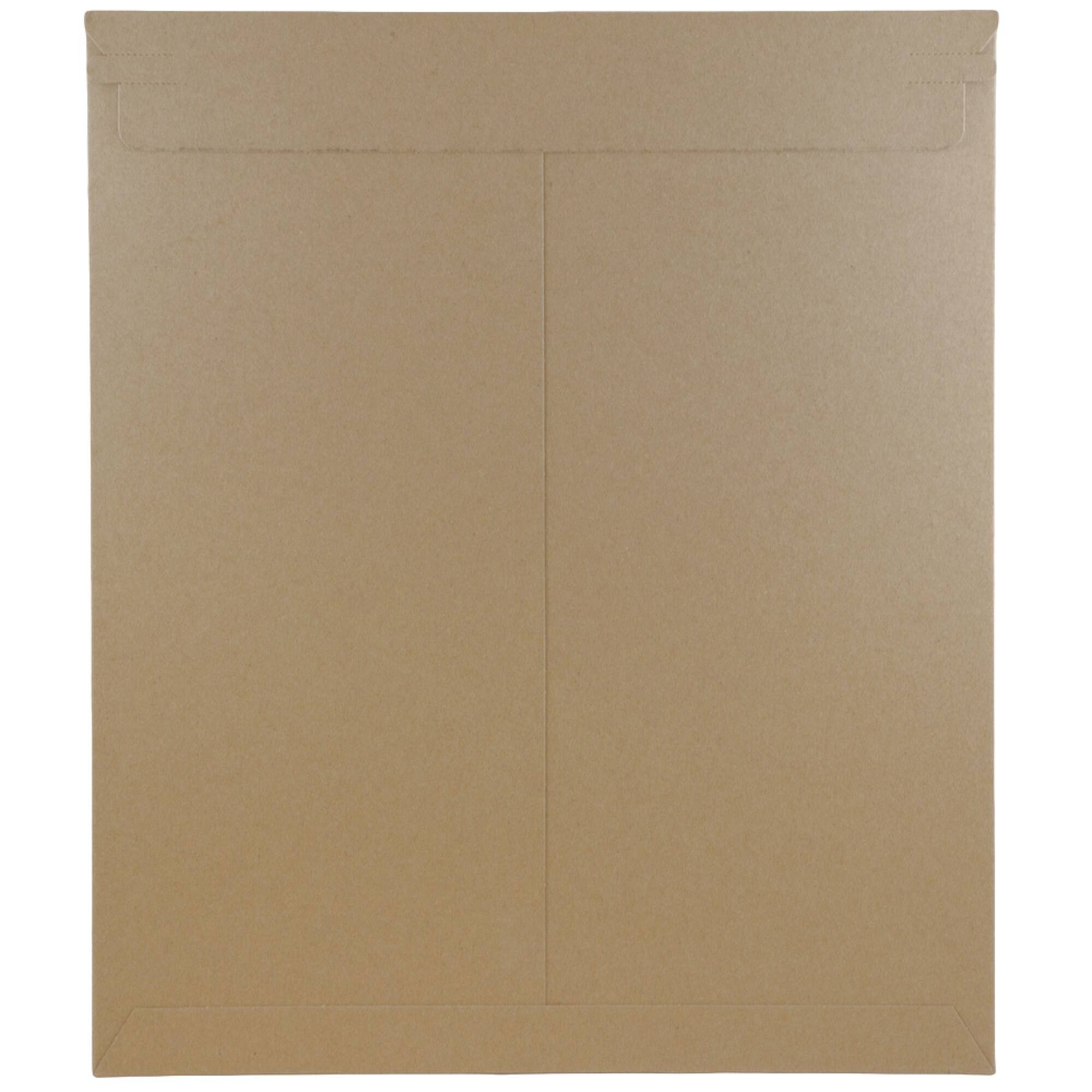 JAM Paper 12.75" x 15" Brown Kraft Flat Photo Mailer Peel & Seal Closure Envelopes, 6ct.